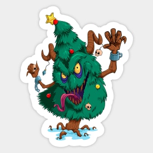 Evil Christmas Tree Sticker